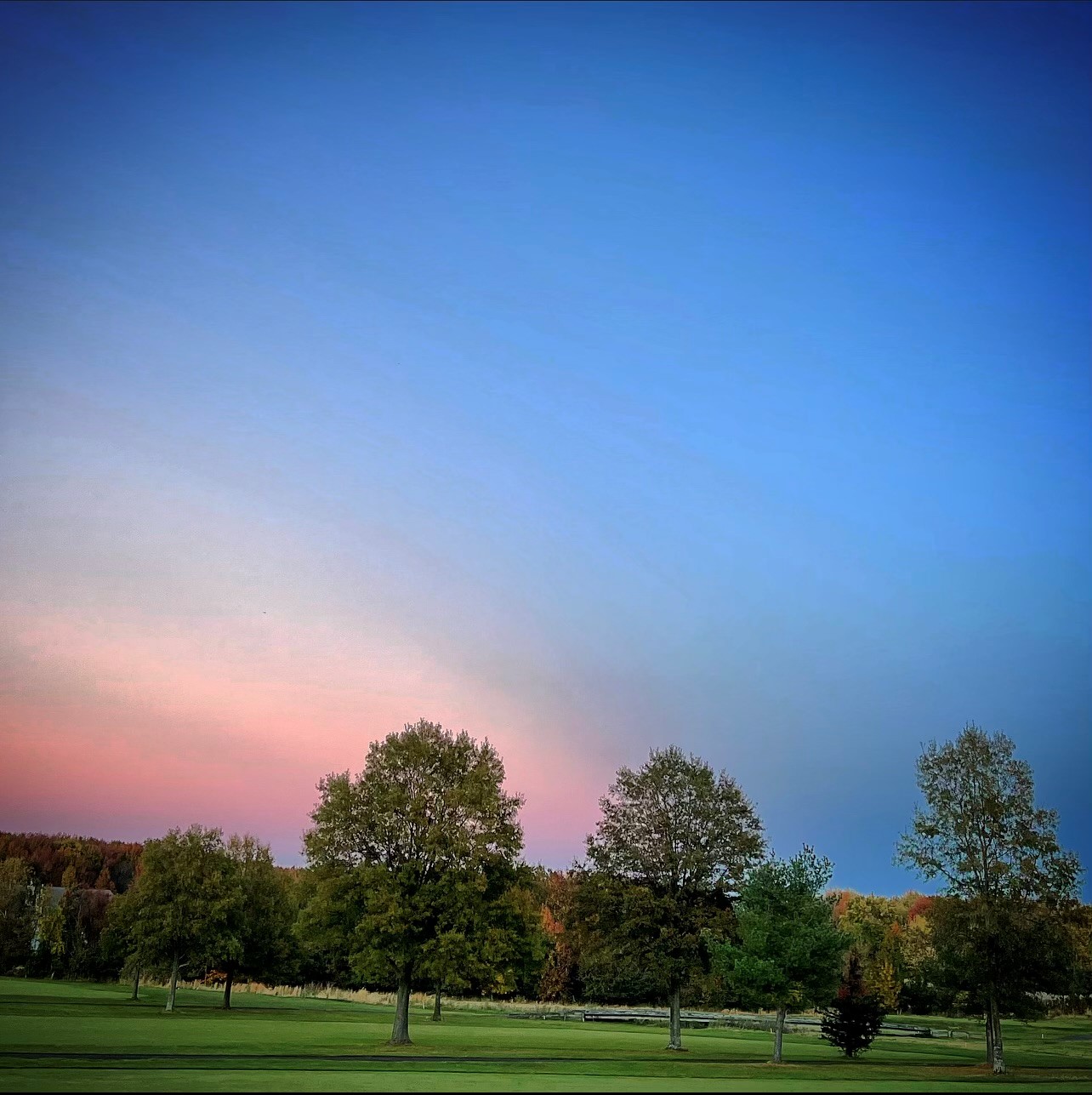 Sunrise over golf course